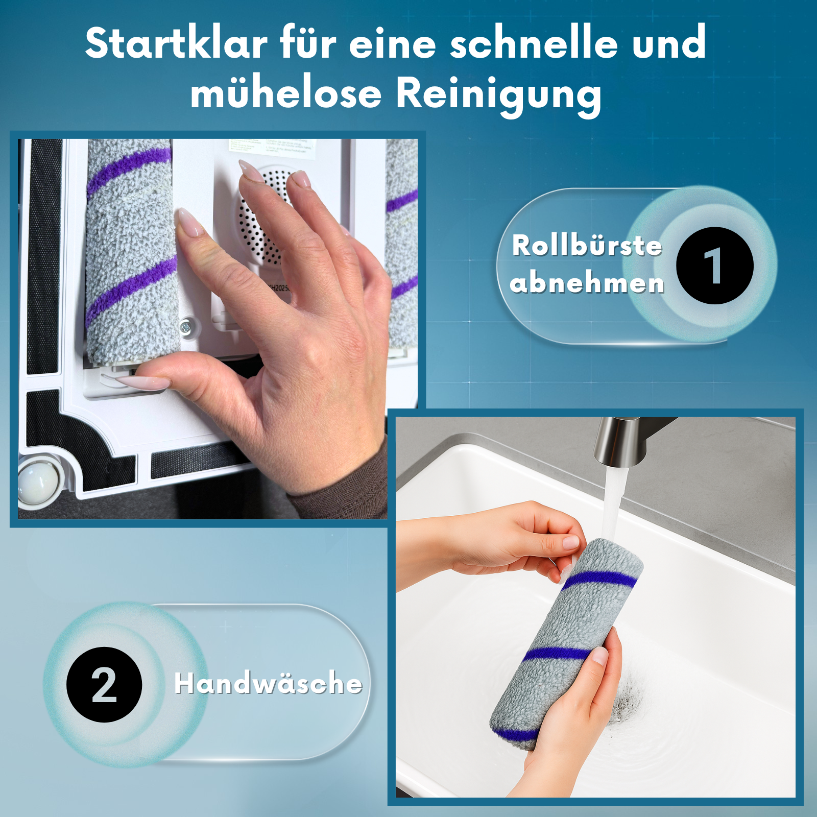 Lukonix W50D Ersatz-Rollbürsten (2 Stück)