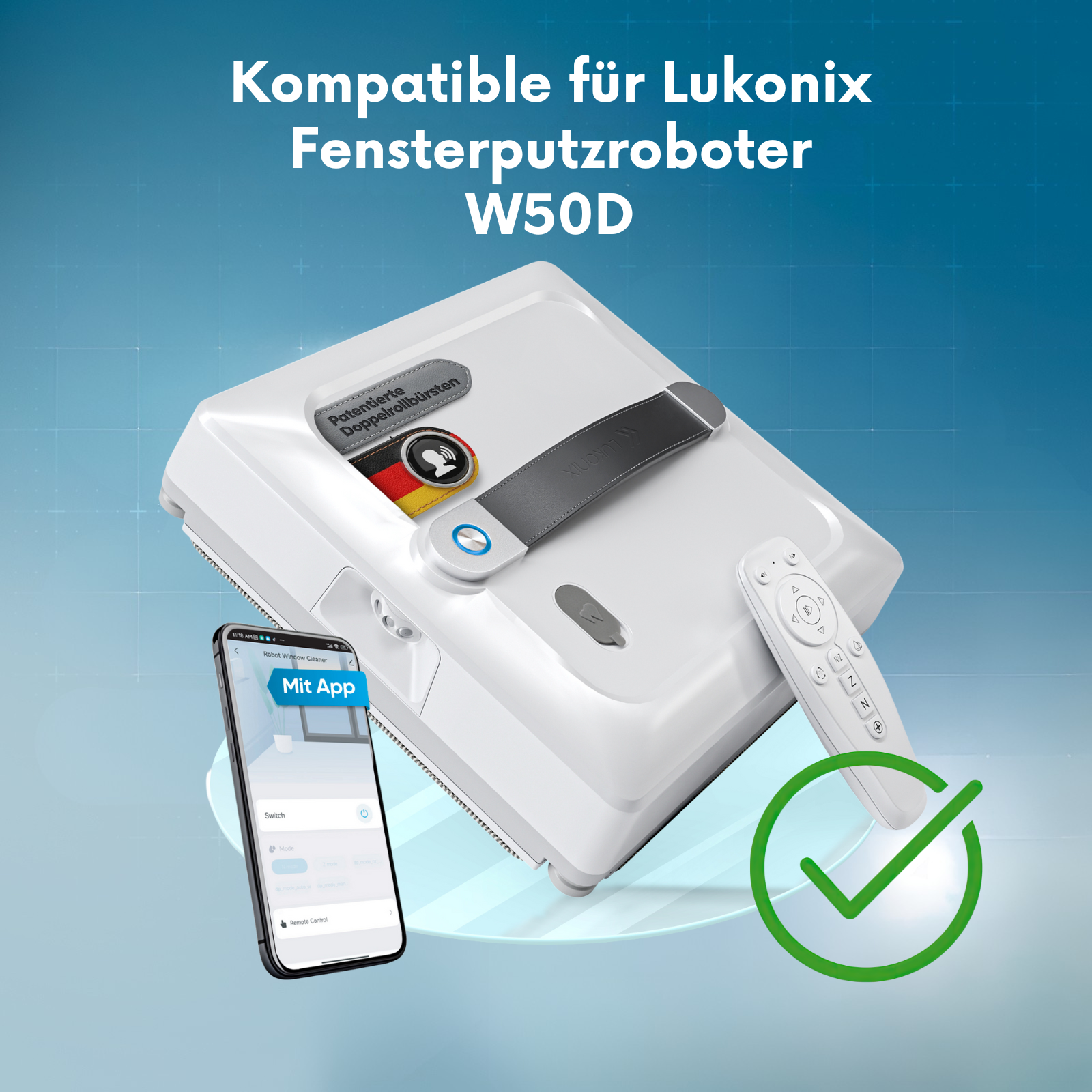 Lukonix W50D Ersatz-Rollbürsten (2 Stück)