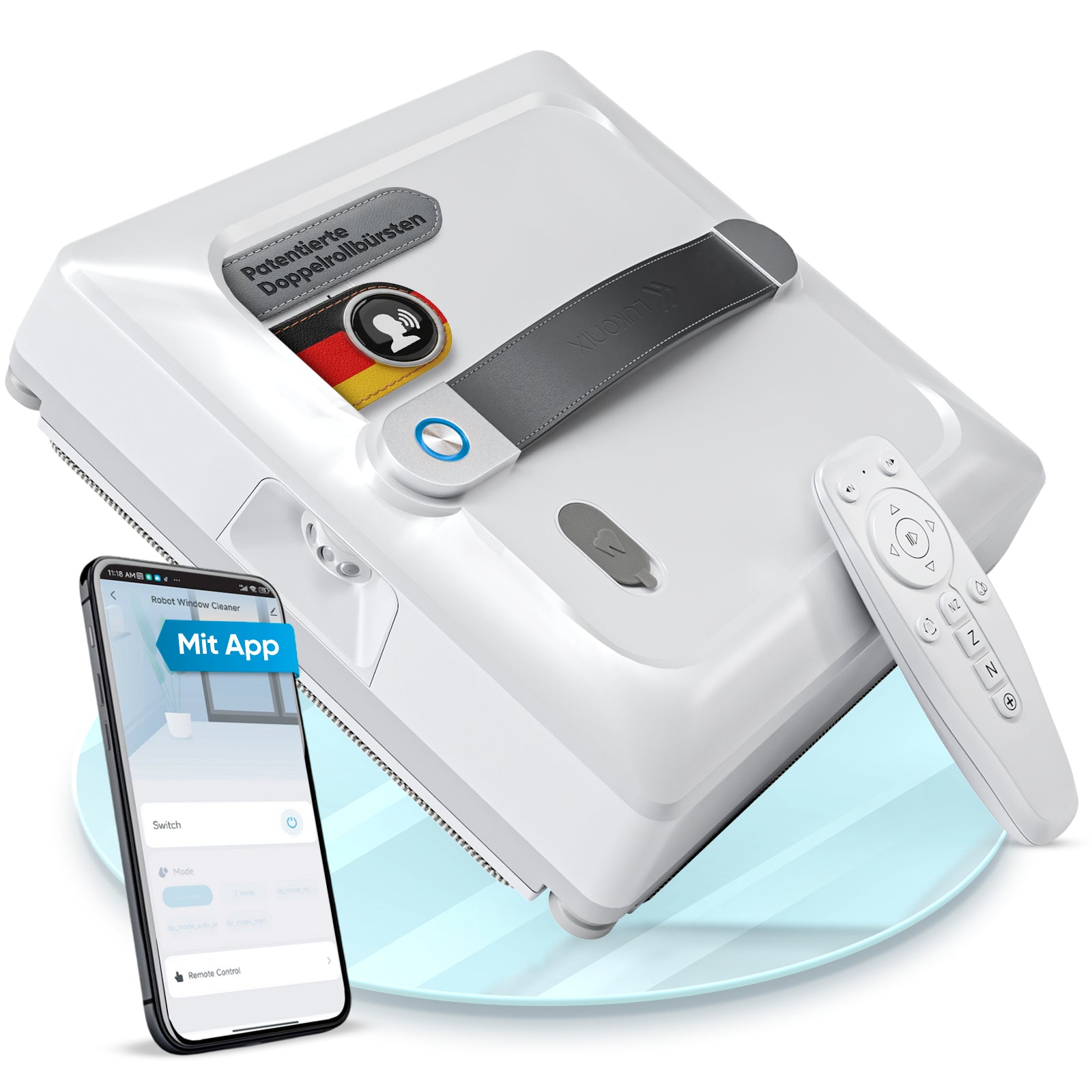 Elektrischer Fensterputzroboter mit App-Steuerung