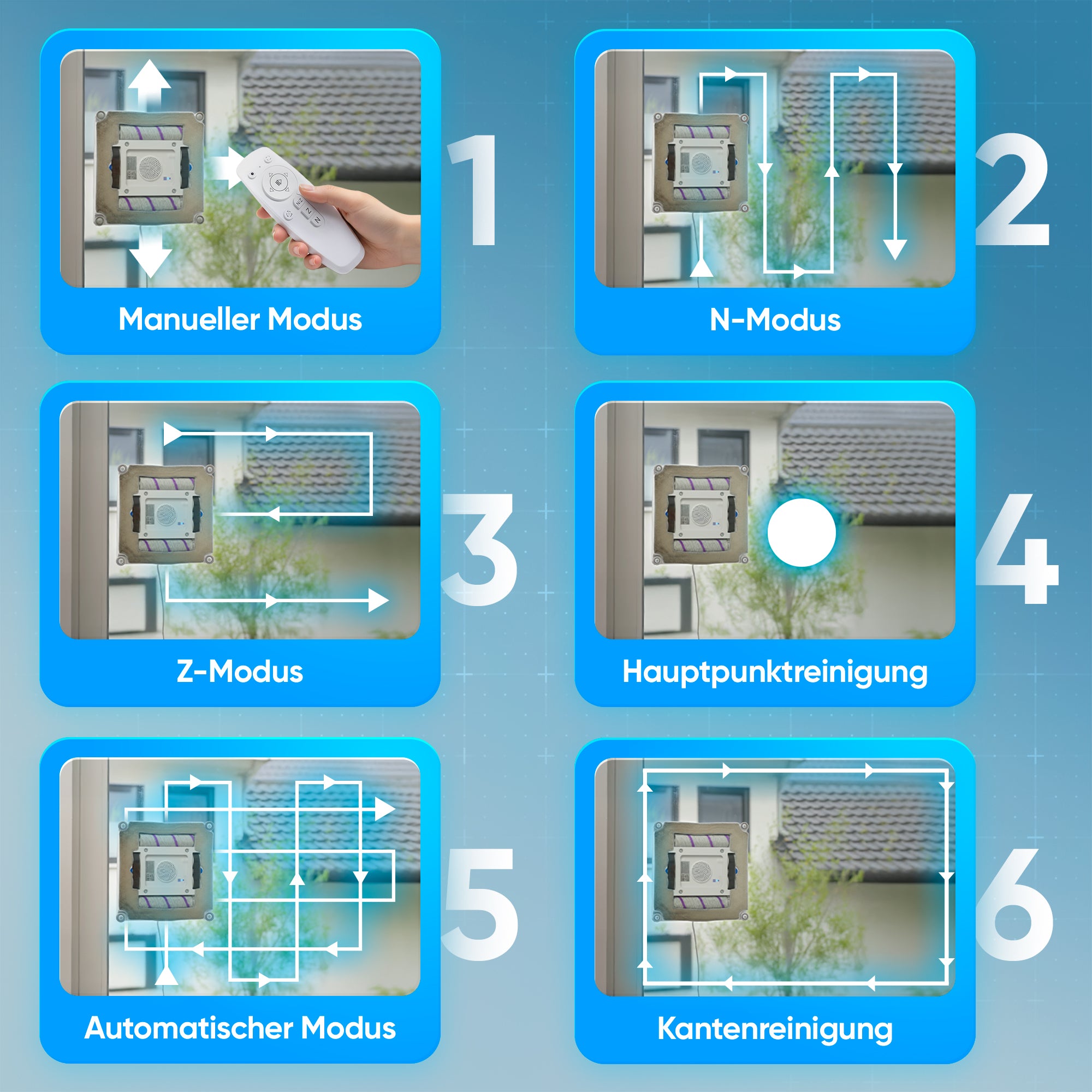 Fensterputzroboter mit App & Sprühfunktion – streifenfrei ohne Leiter