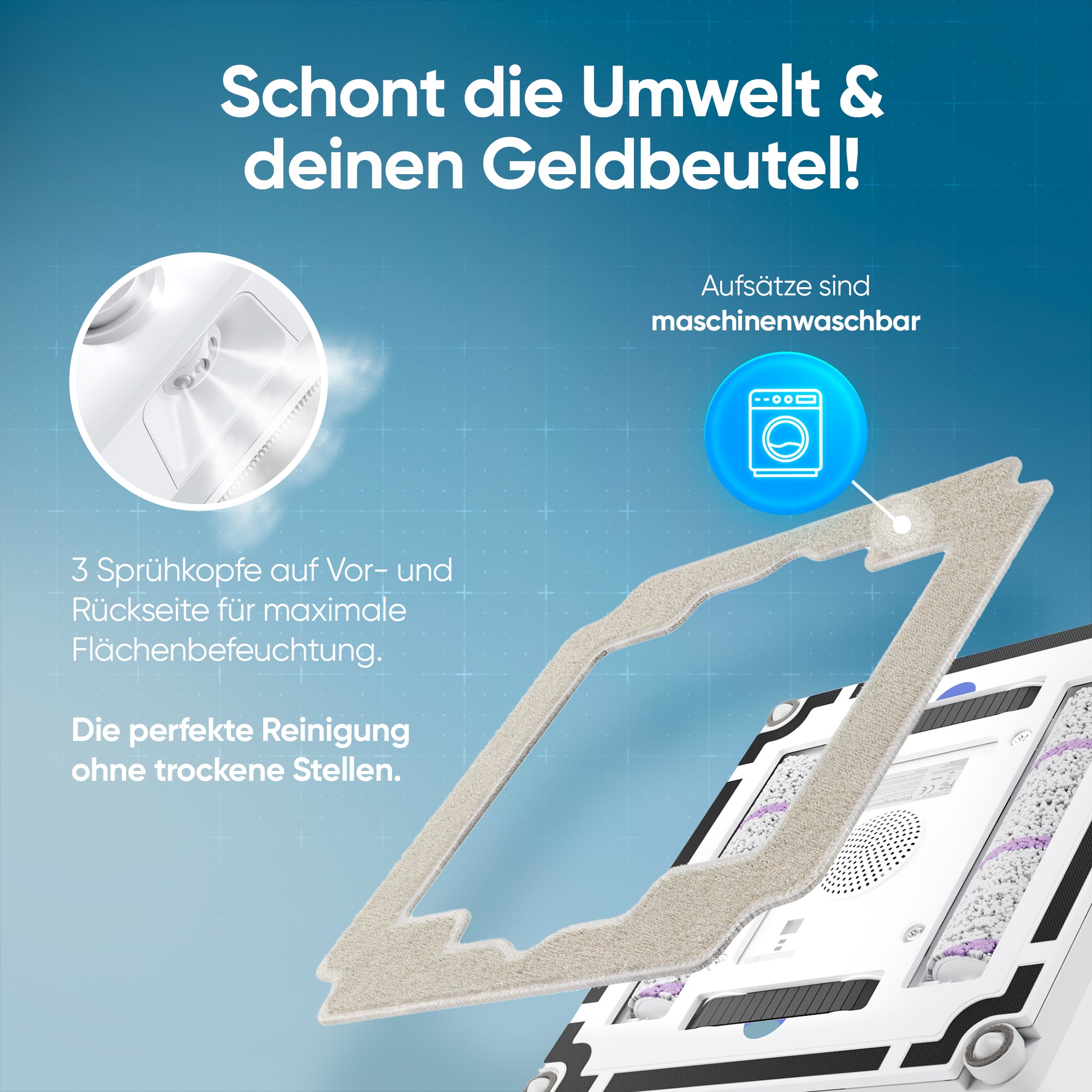 Fensterputzroboter mit App & Sprühfunktion – streifenfrei ohne Leiter