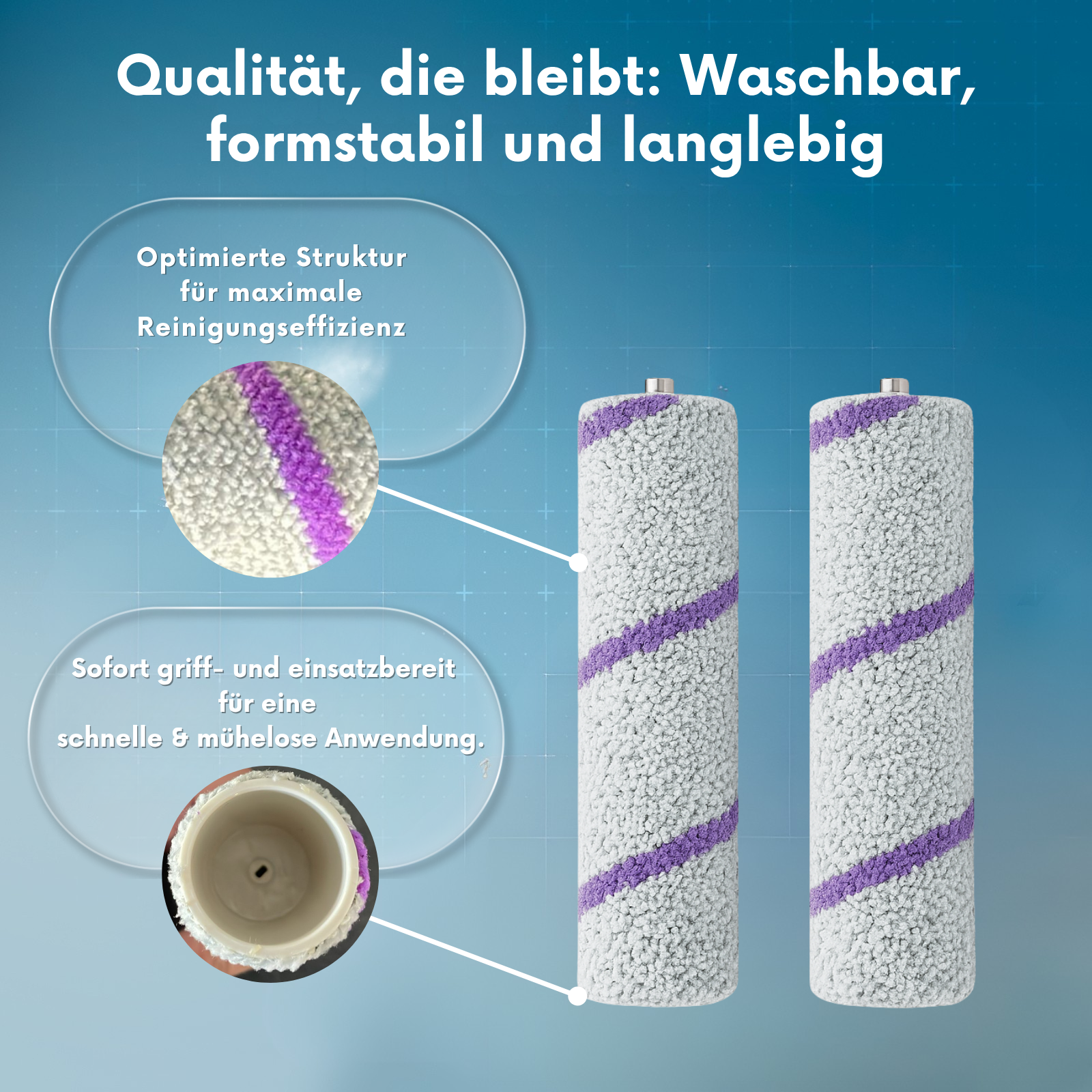 Lukonix W50D Ersatz-Rollbürsten (2 Stück)