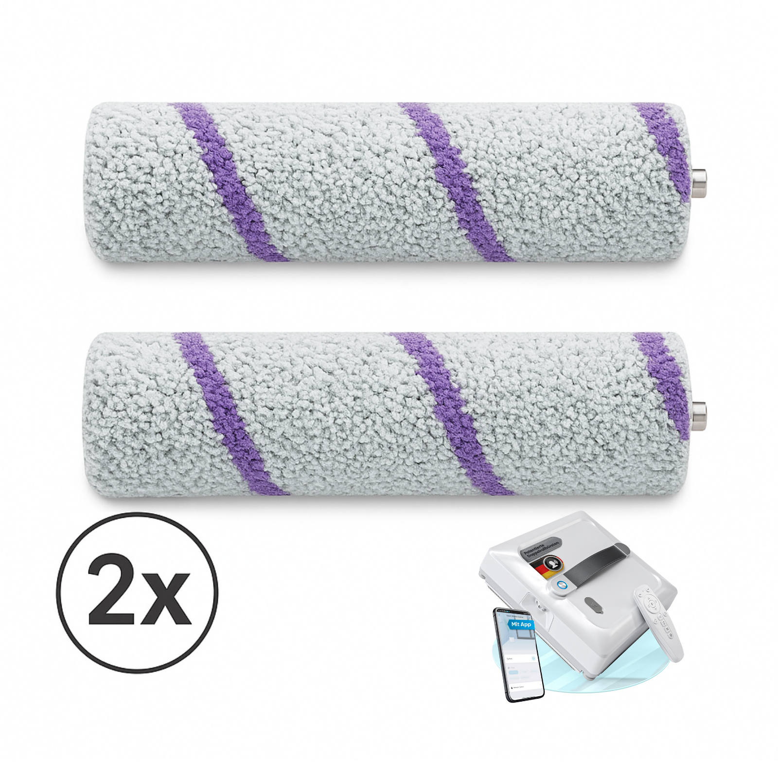 Lukonix W50D Ersatz-Rollbürsten (2 Stück)