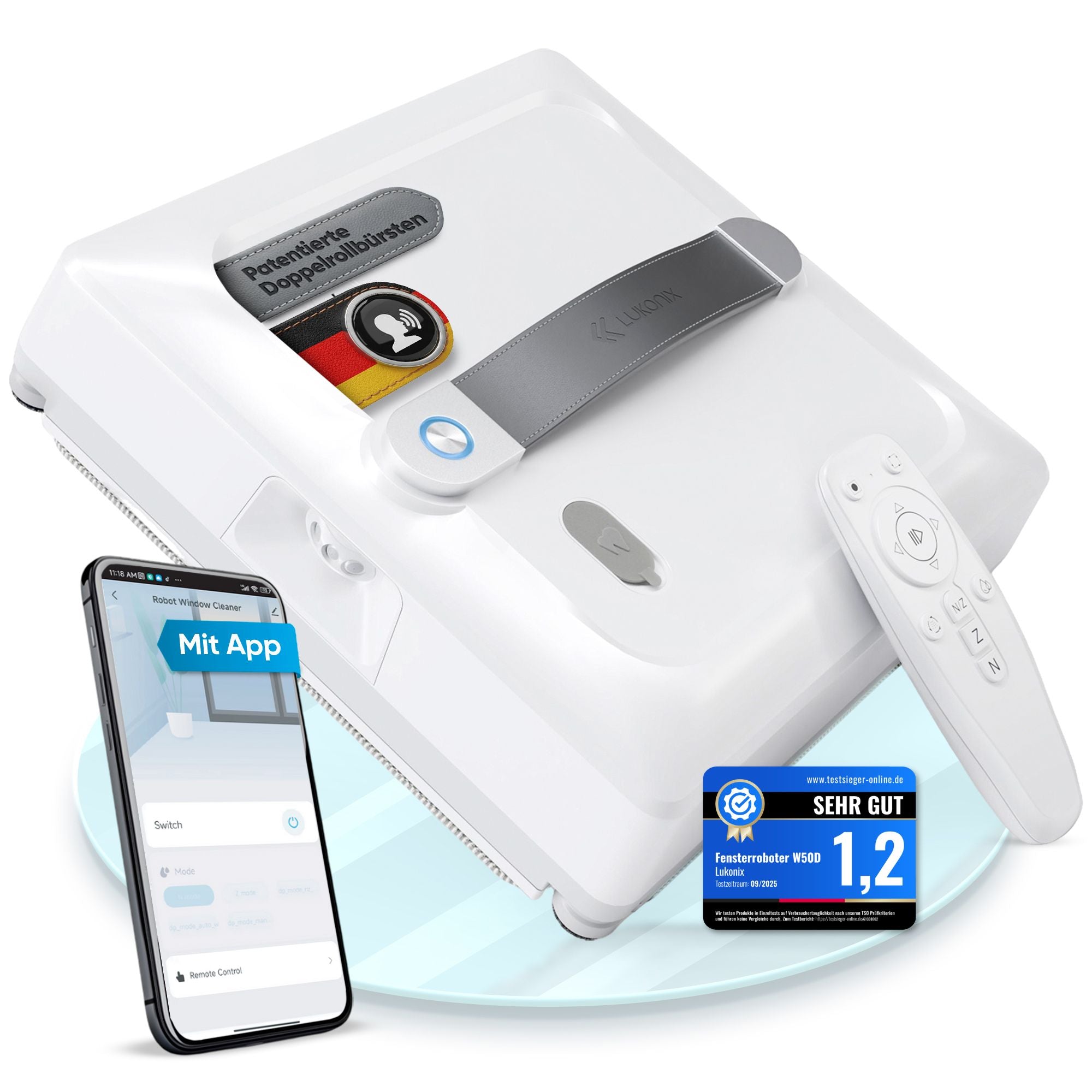 Fensterputzroboter mit App & Sprühfunktion – streifenfrei ohne Leiter